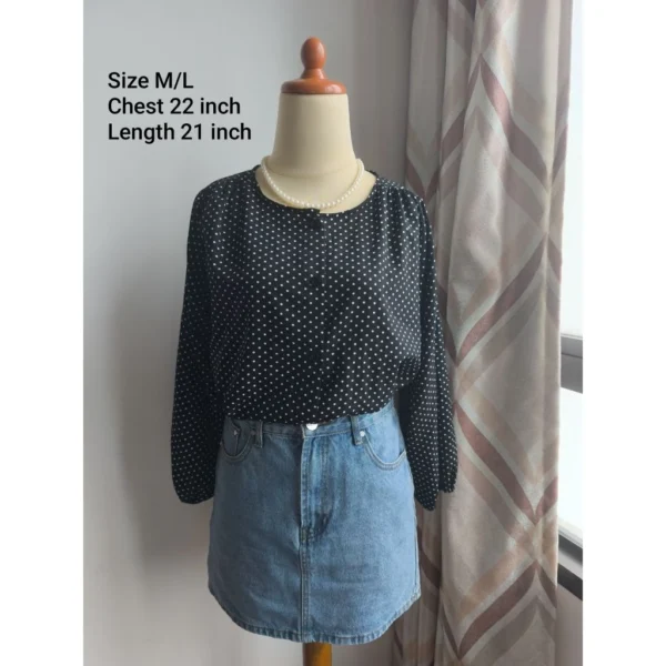 Preloved Blouse Crop Top and Knit