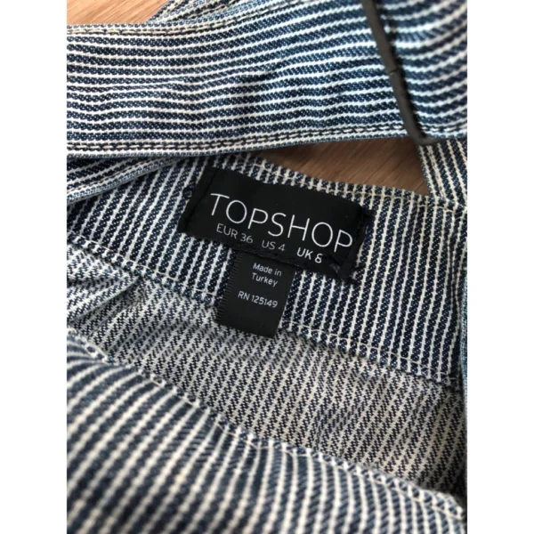 PRELOVED   TOPSHOP Jumper Dress Jeans stripe   UK 8