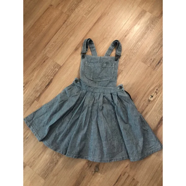 PRELOVED   TOPSHOP Jumper Dress Jeans stripe   UK 8